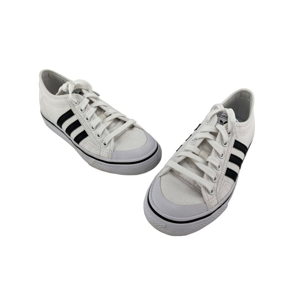 Adidas Nizza J EF5140 Kids Unisex White Lace Up Low Top Sneakers Size 7